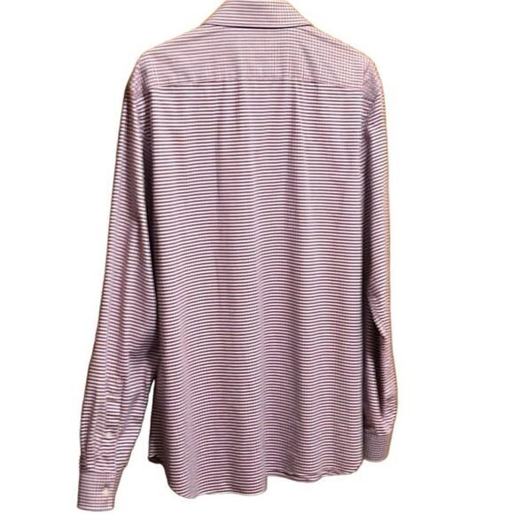 Michael Kors mens shirt Size L slim fit 100% cotton checkered button long sleeve - Picture 4 of 8